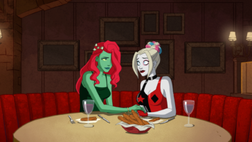 Harley and Ivy having dinner
