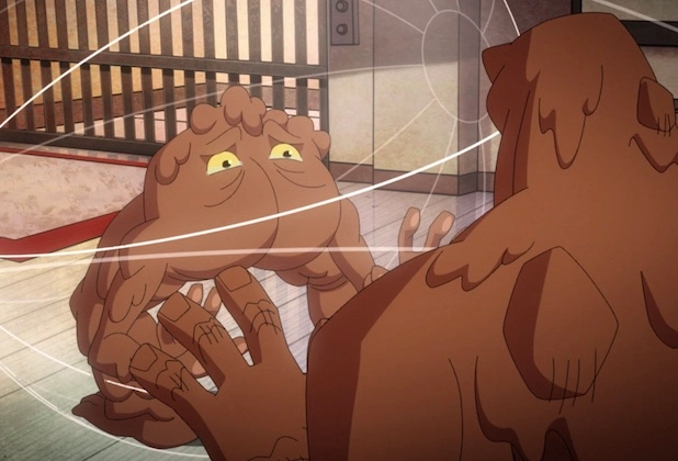Clayface and his lower half looking longingly at each other