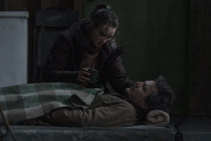 Ellie gives medicine to Joel that she got from David