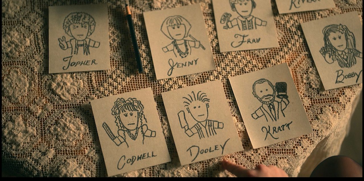 Drawings of each of the main characters