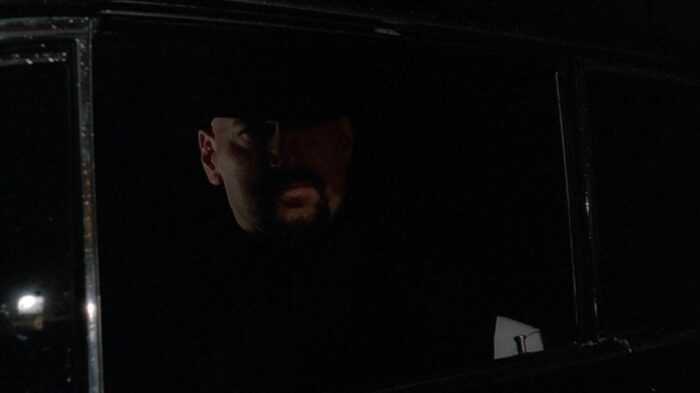 Jesse Ventura speaks from a shadowy car