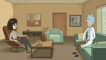 Rick and Dr. Wong sit across from each other in Dr. Wong's office.