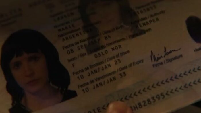 Close up on the Marie Larson passport