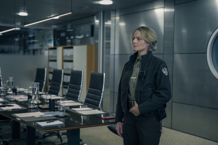 Liz Danvers standing in the police station in True Detective: Night Country Part 5