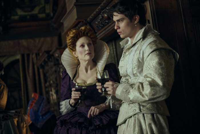 Left to Right: Julianne Moore (“Mary Villiers”) and Nicholas Galitzine (“George Villiers”)